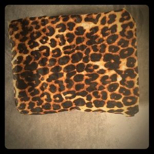 Brown and black cheetah infinity scarf